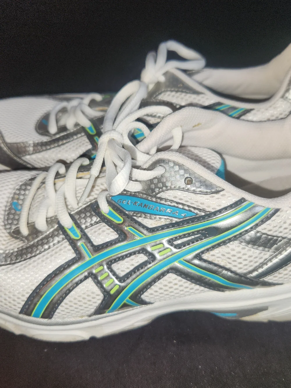 ASICS Gel-Kayano Running Shoes - White with Silver & Blue Accents